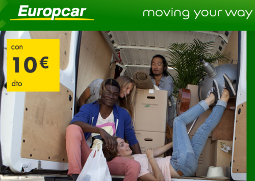Europcar ofrece un cupón descuento de 10€ al alquilar tú furgoneta, hasta final 2014